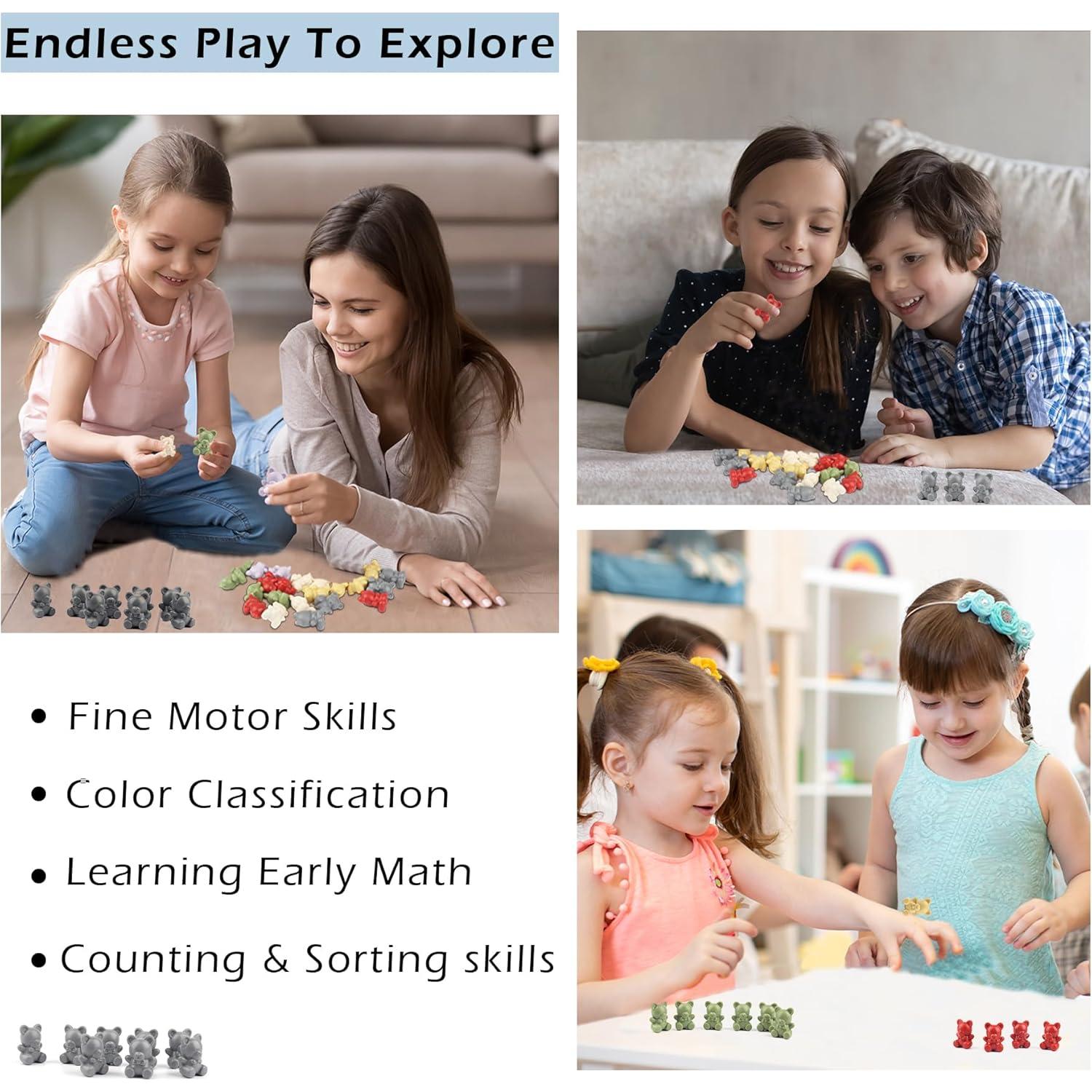 Conjunto de 60 Osos Contadores Zalmoxe para Niños 3+ Años