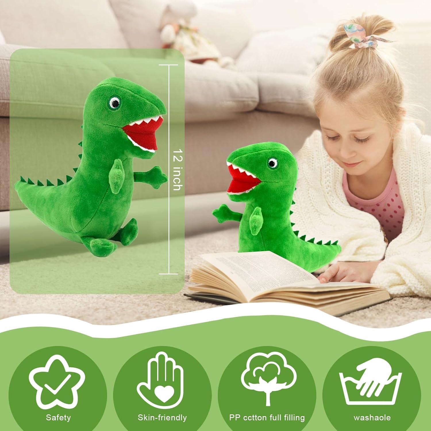 Muñeco de peluche dinosaurio George JUEXINGZHE 30 cm verde