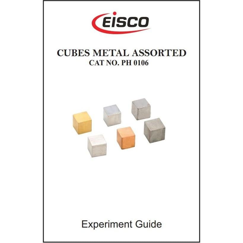 Juego de Cubos de Densidad EISCO - 6 Metales 10mm - Educativo