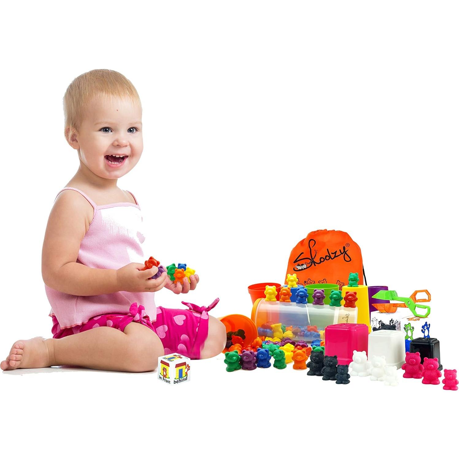 Ositos de Conteo Arcoíris Skoolzy - Juguetes Educativos 114 Piezas