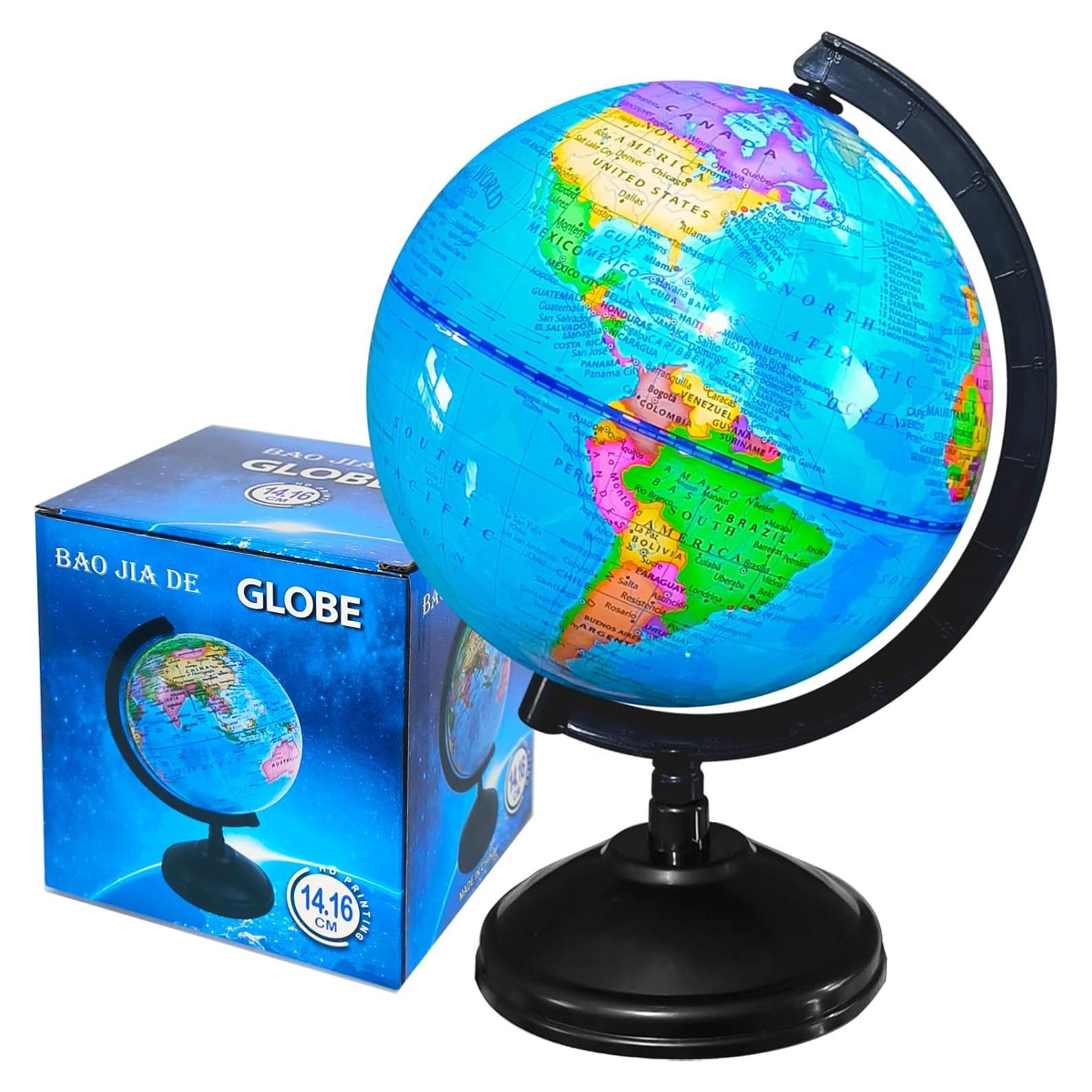 Globo Terráqueo Geográfico 15 cm Jgalnim con Soporte