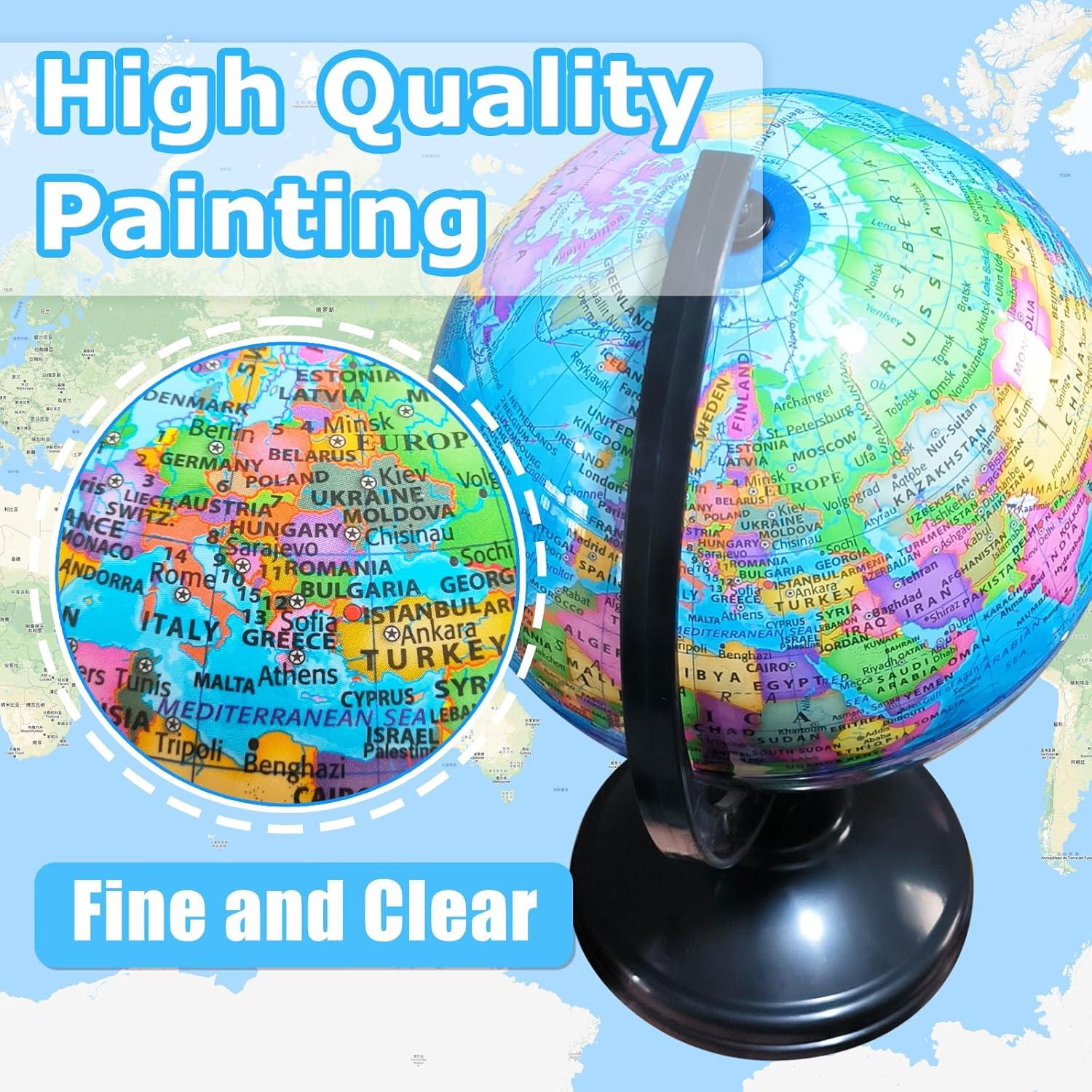 Globo Terráqueo Geográfico 15 cm Jgalnim con Soporte