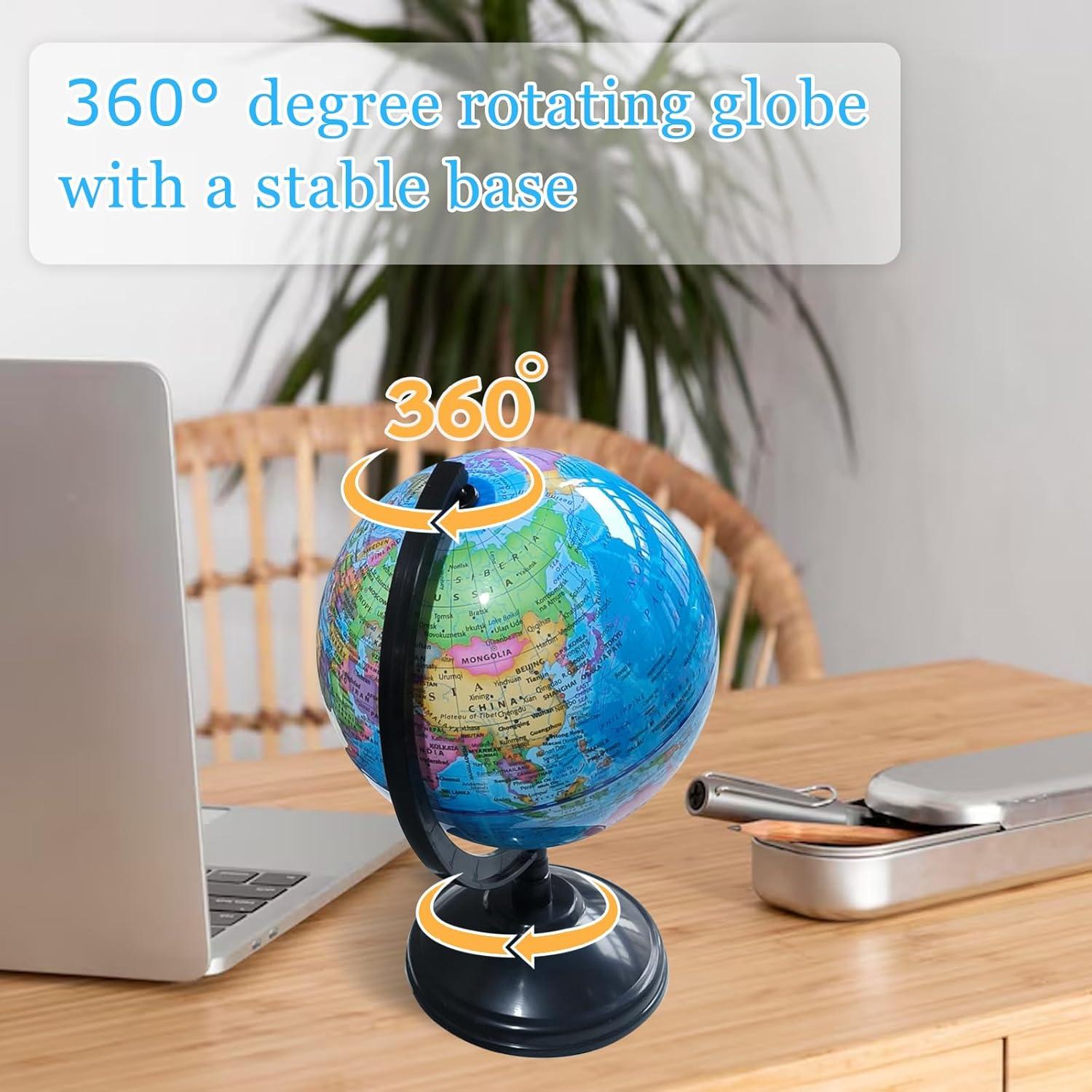 Globo Terráqueo Geográfico 15 cm Jgalnim con Soporte