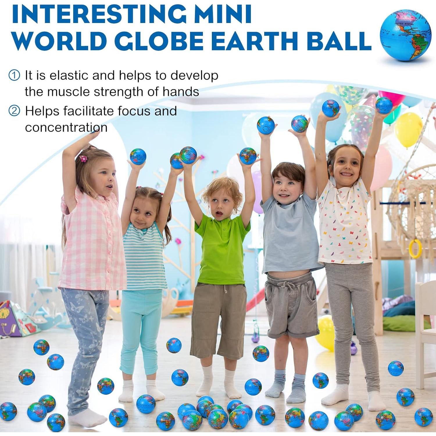 Paquete de 60 Pelotas de Estrés Vinsot Mini Globo 6.3 cm