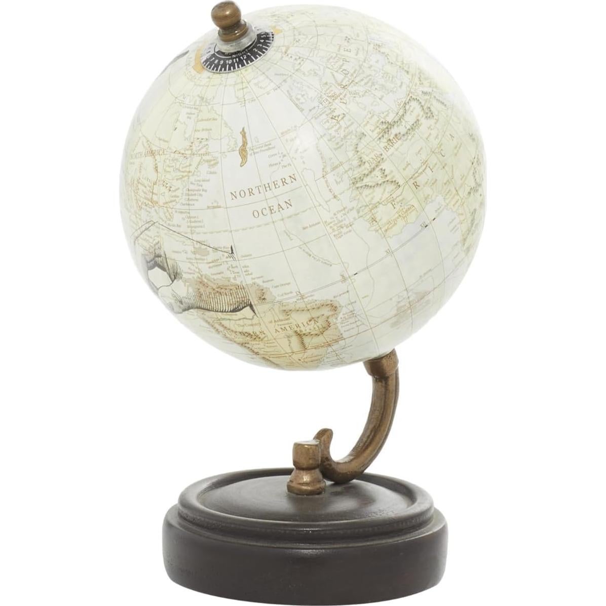 Globo Terráqueo de Madera Deco 79 Amarillo 12.7 cm