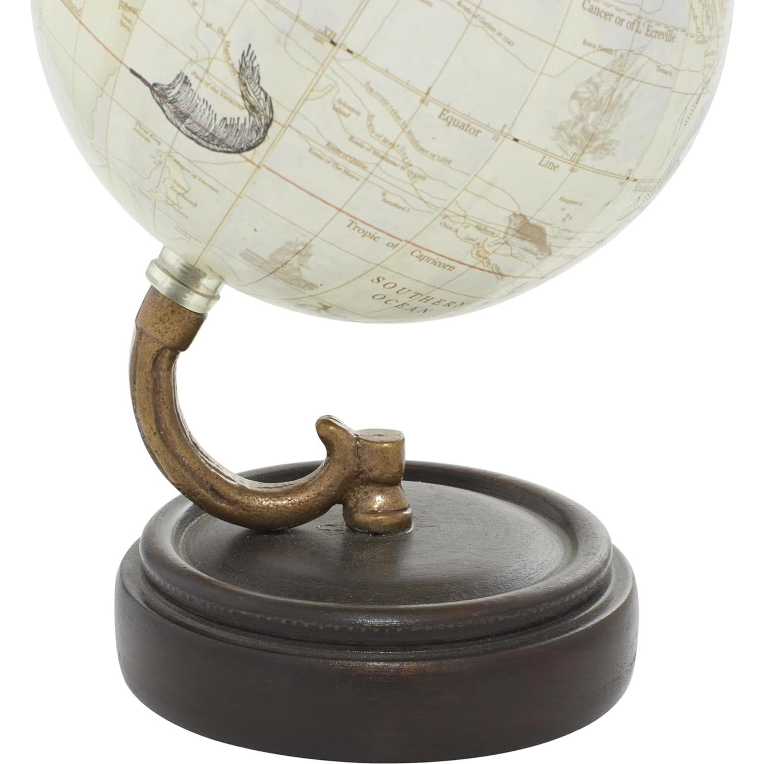 Globo Terráqueo de Madera Deco 79 Amarillo 12.7 cm