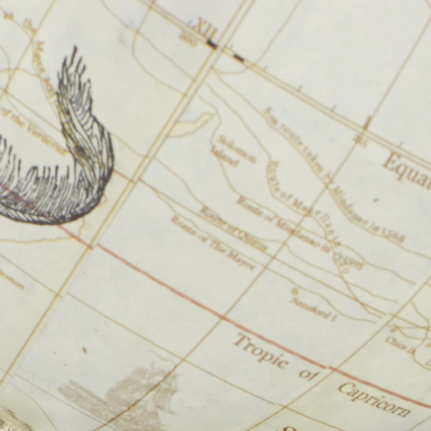 Globo Terráqueo de Madera Deco 79 Amarillo 12.7 cm