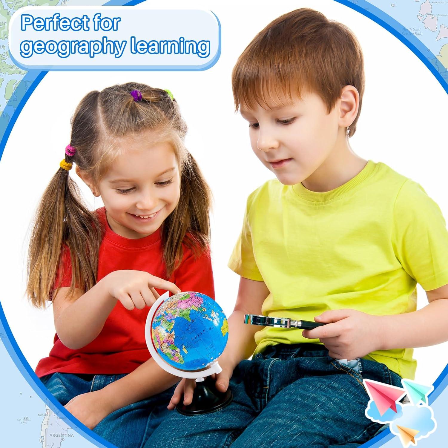 Henoyso 24 Mini Globos Terráqueos 13.2 cm para Educación