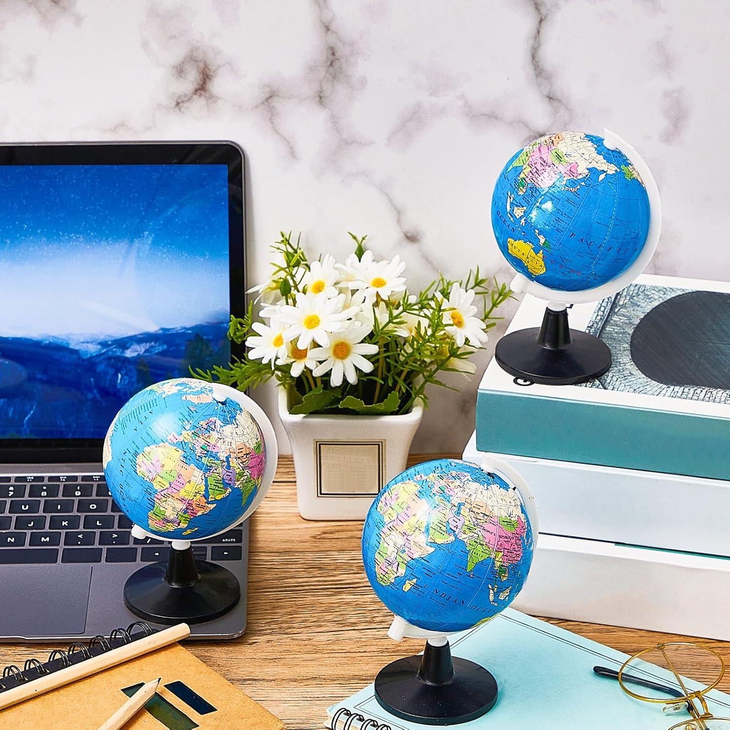 Henoyso 24 Mini Globos Terráqueos 13.2 cm para Educación