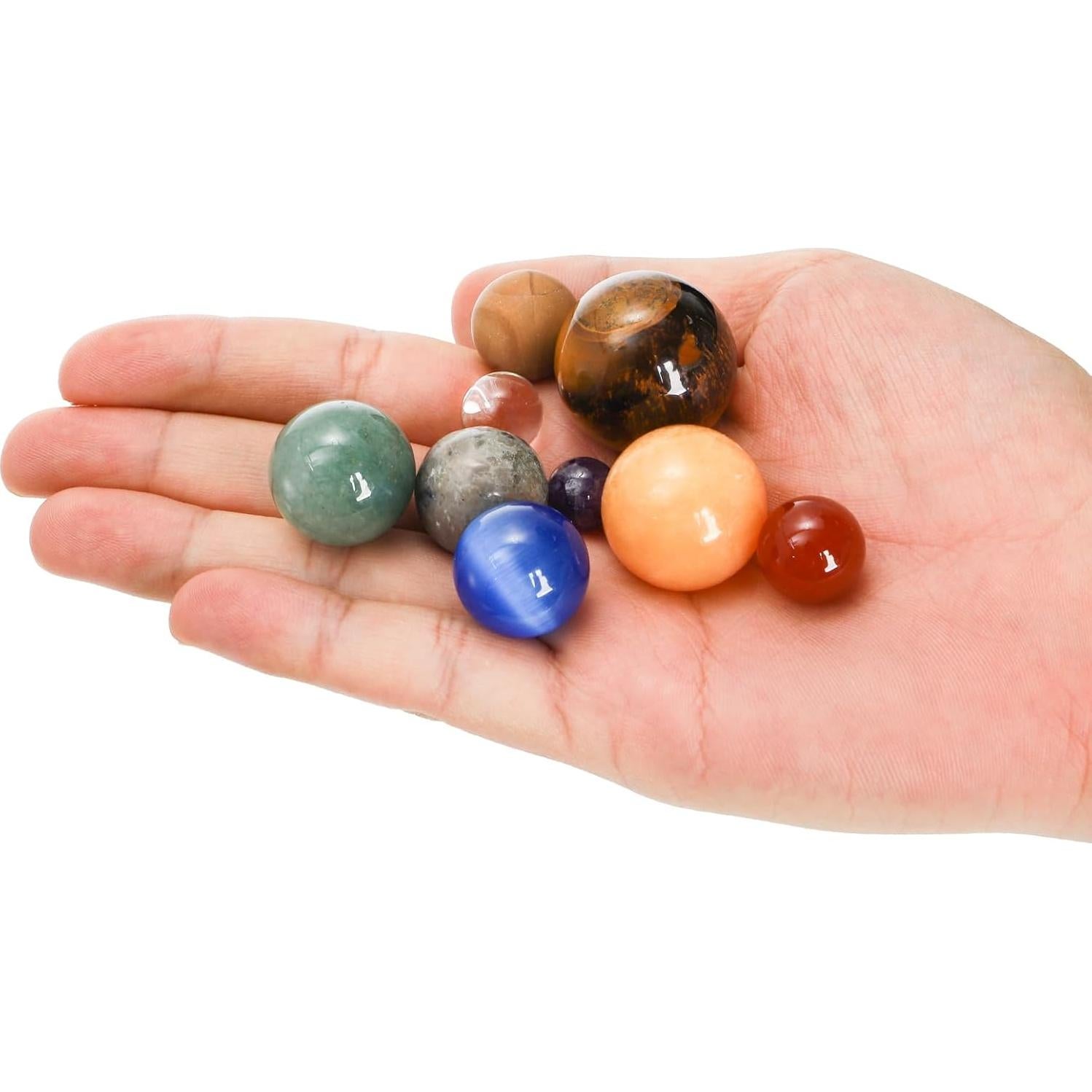 Modelo del Sistema Solar ZENFUN con Gemas Naturales y Soporte