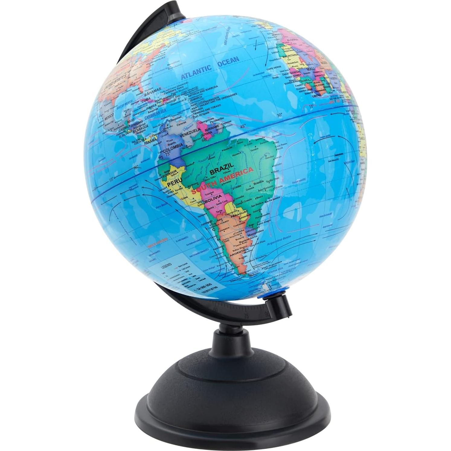 Globo Terráqueo Giratorio Juvale 20.32 cm para Aprendizaje