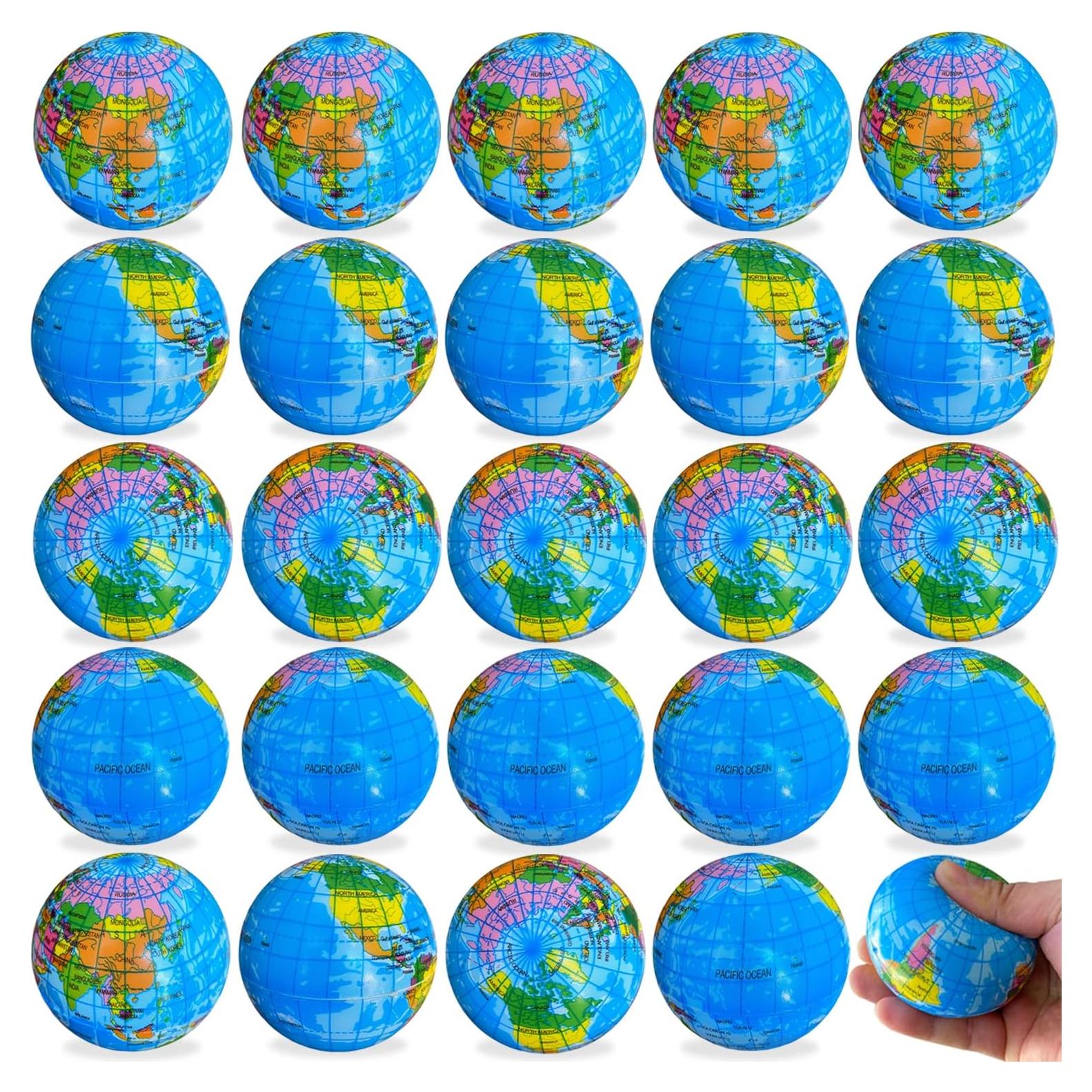 Bolas de Estrés Baaxxango Tierra 24 Pcs 6.35 cm Alivio Estrés