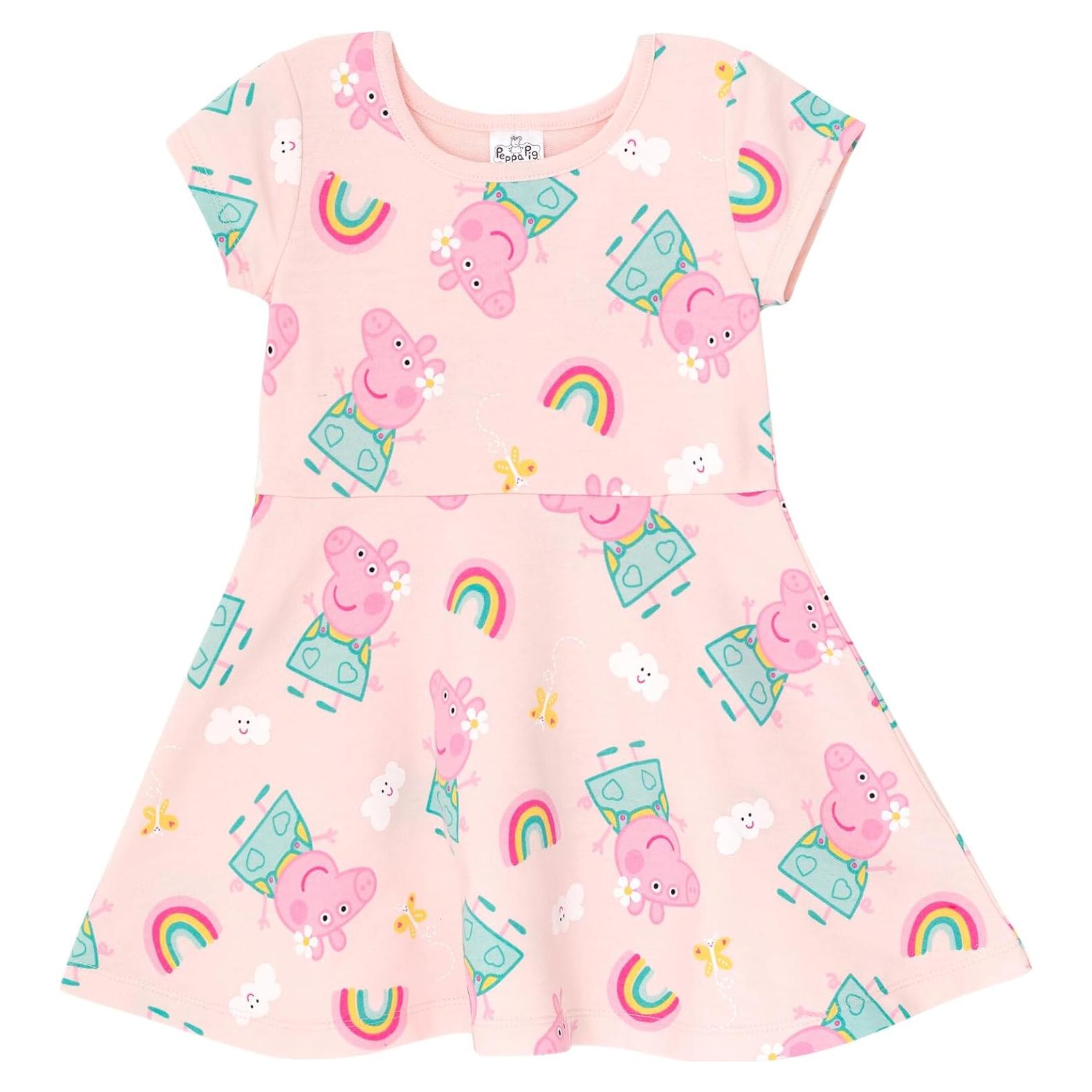Vestido skater Peppa Pig para niñas 2T Rosa