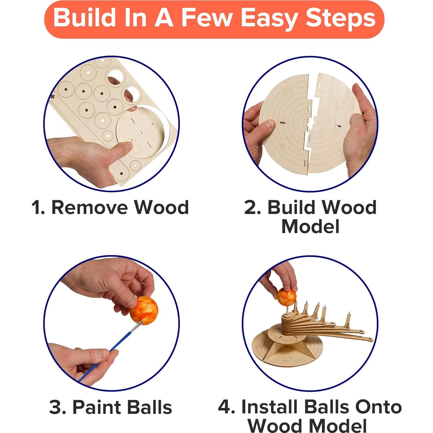 Kit de Sistema Solar DIY Little Jupiter - 9 Planetas para Niños 8-12 Años