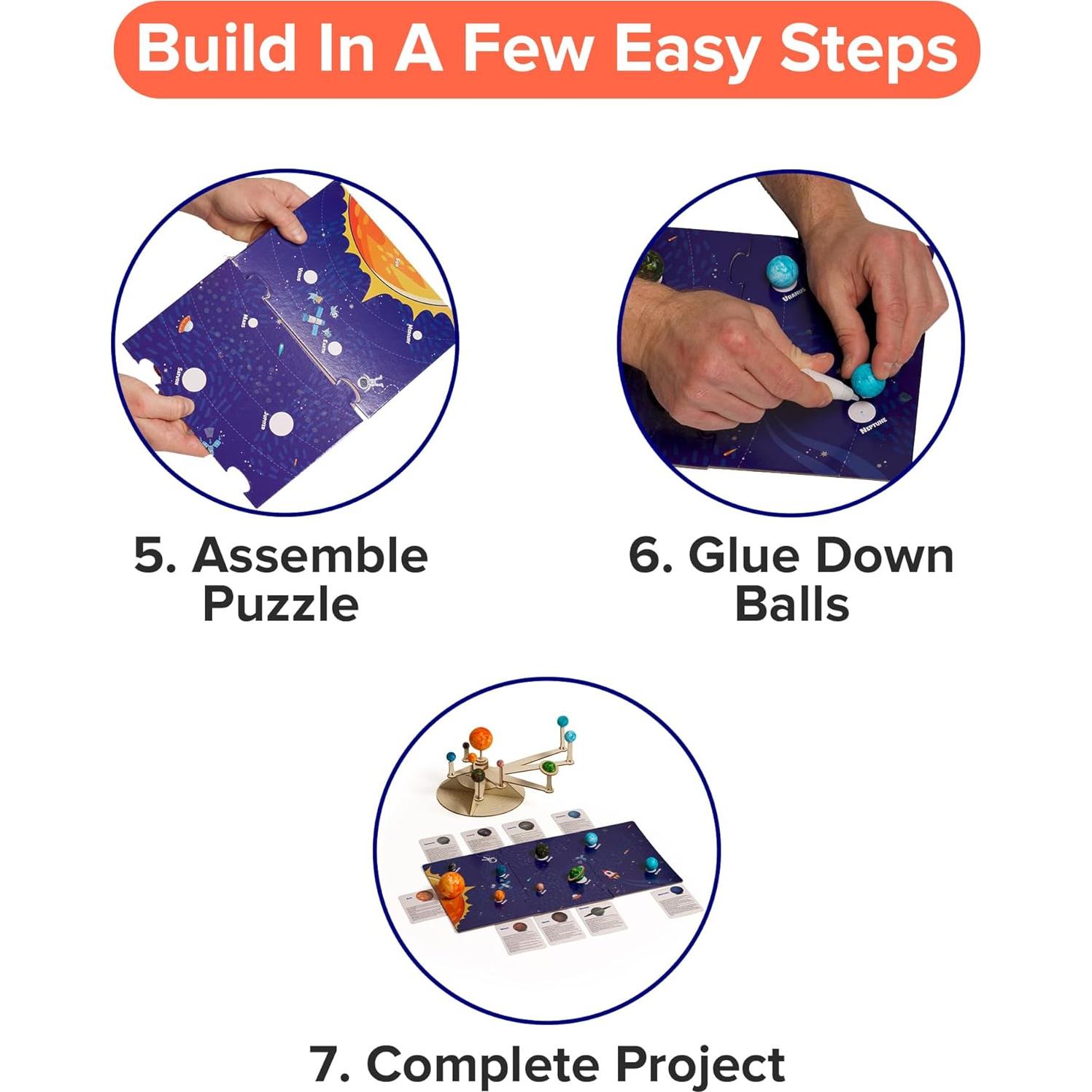 Kit de Sistema Solar DIY Little Jupiter - 9 Planetas para Niños 8-12 Años