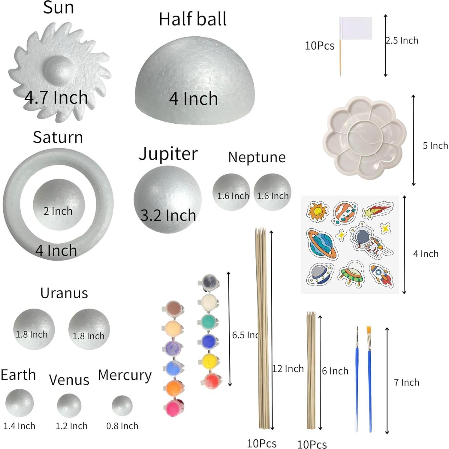 Kit Educativo Sistema Solar REJOPFAD 58 Piezas Manualidades