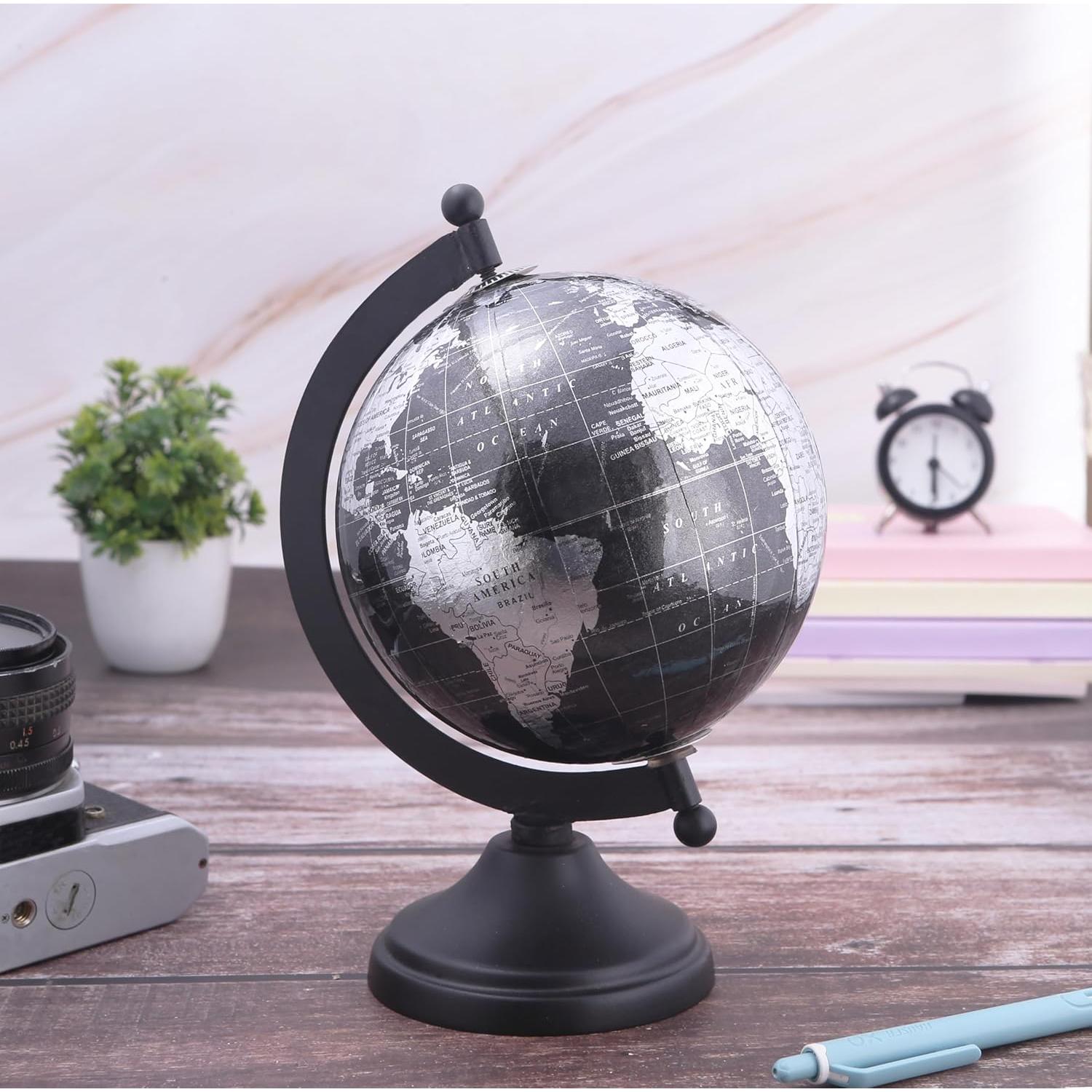 Globo Terráqueo de 12.7 cm Rely+ con Base de Metal Resistente