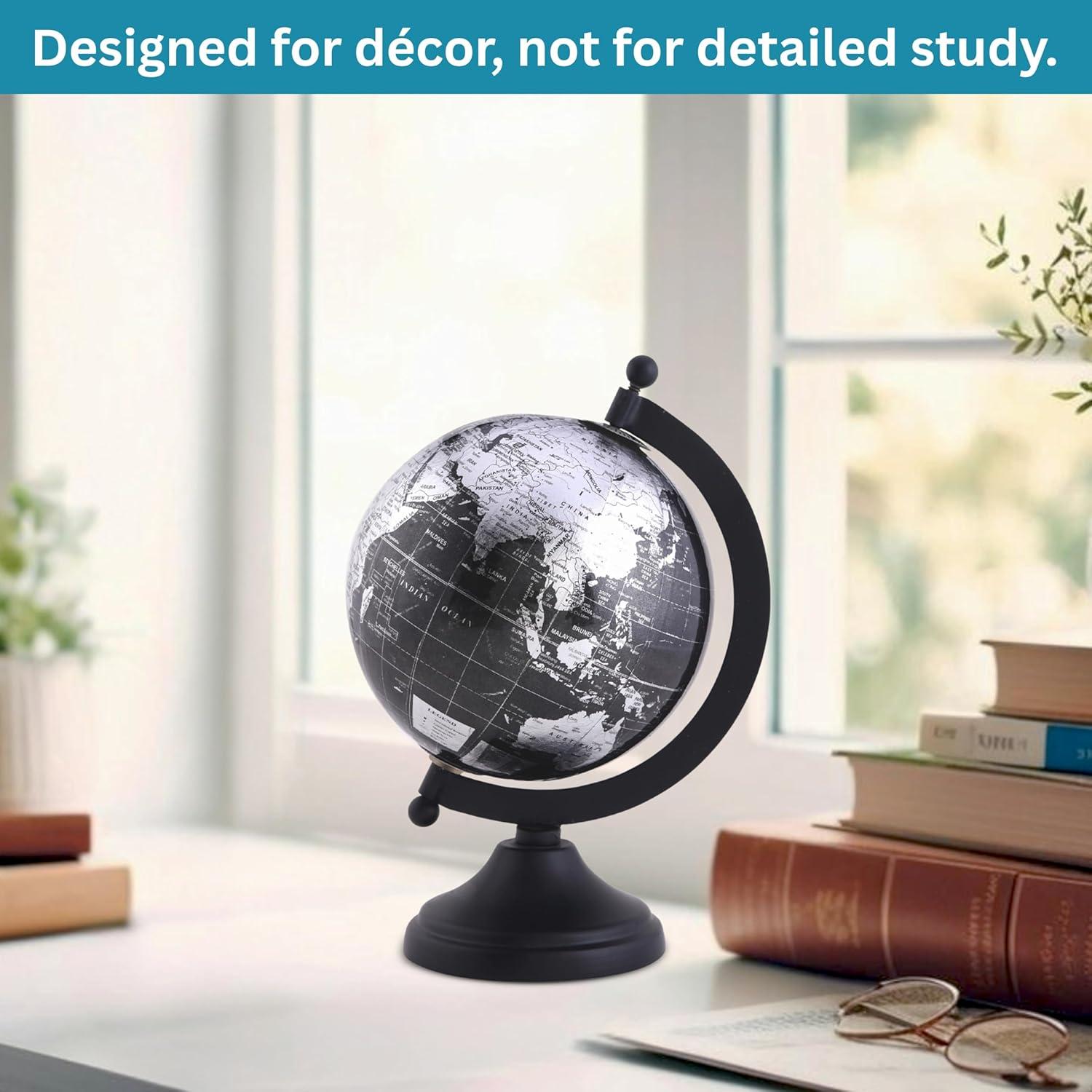 Globo Terráqueo de 12.7 cm Rely+ con Base de Metal Resistente