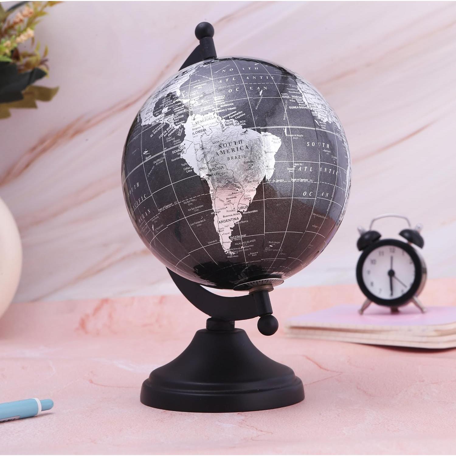 Globo Terráqueo de 12.7 cm Rely+ con Base de Metal Resistente