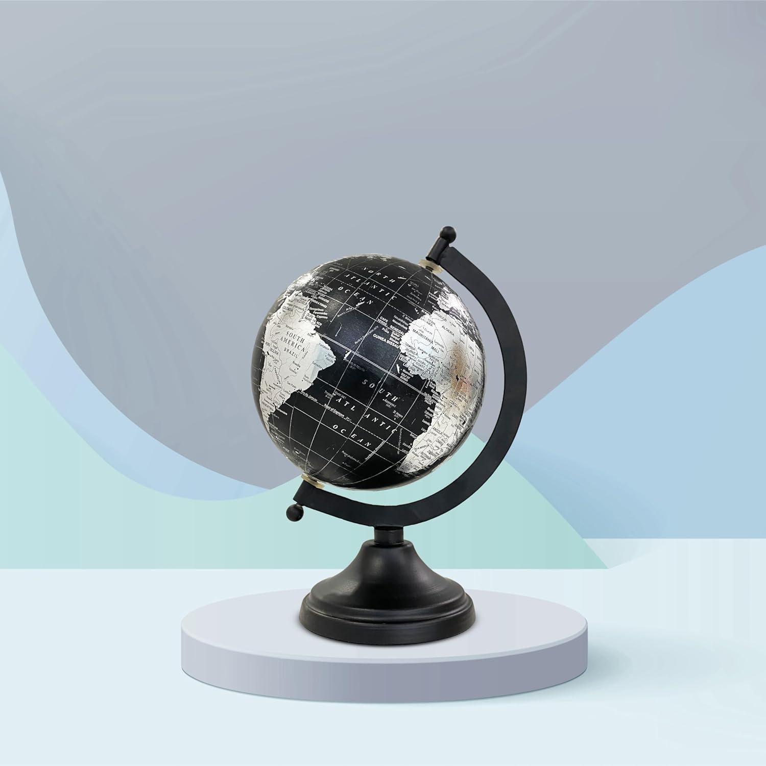 Globo Terráqueo de 12.7 cm Rely+ con Base de Metal Resistente