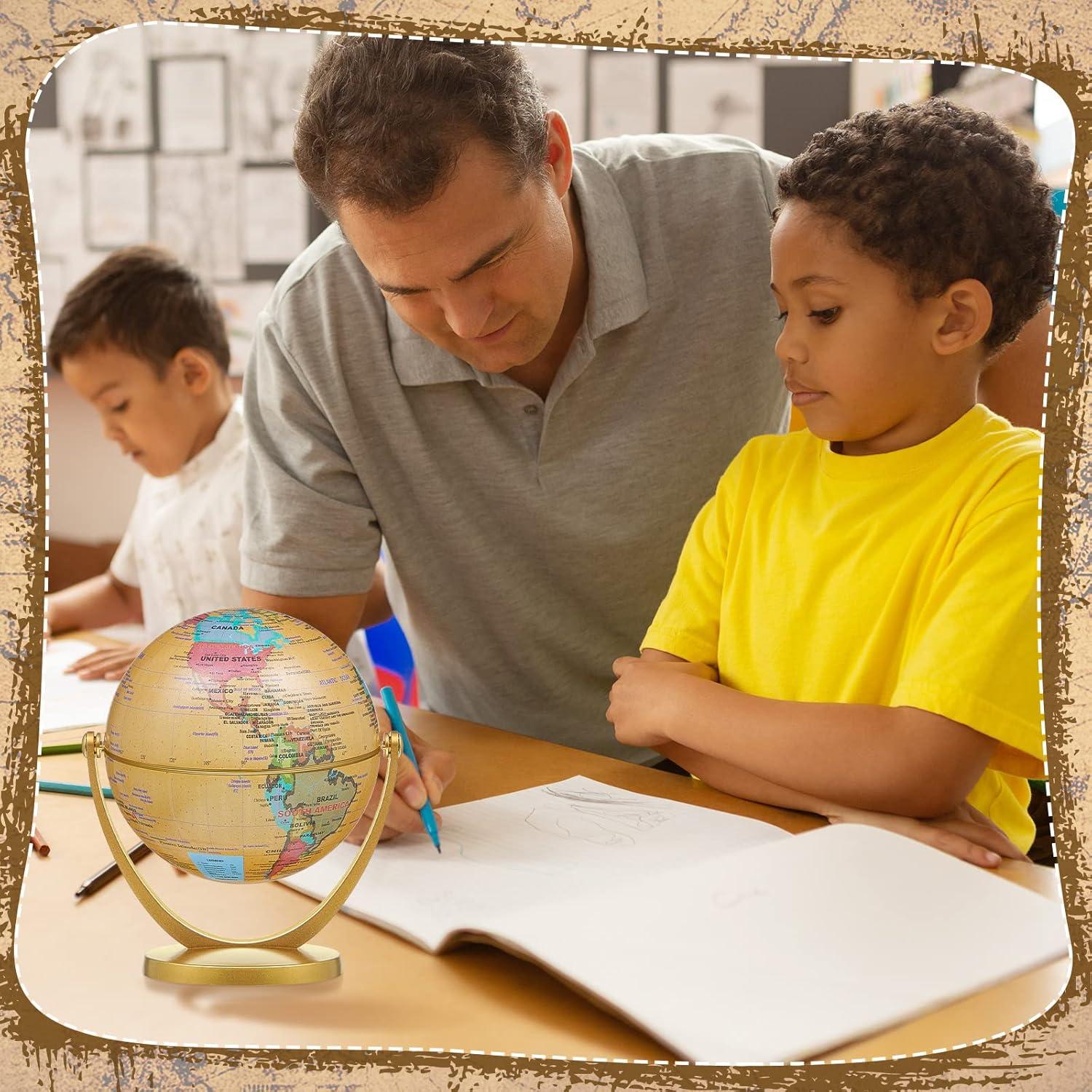 Mini Globos Terráqueos Antiguos Henoyso 10.6 cm - 3 Piezas