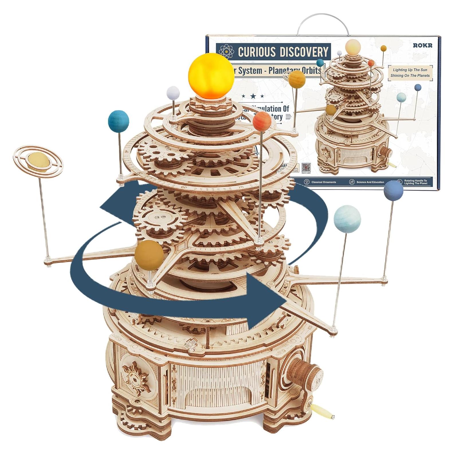 Rompecabezas 3D ROKR Sistema Solar - Kit de Madera para Adultos
