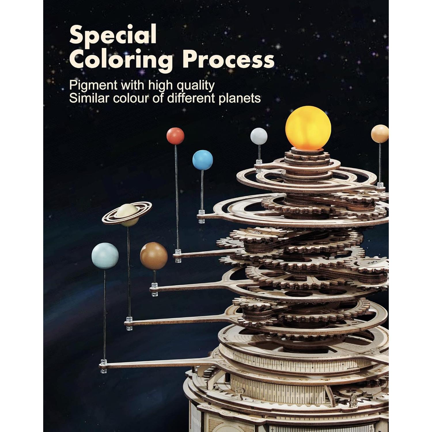 Rompecabezas 3D ROKR Sistema Solar - Kit de Madera para Adultos