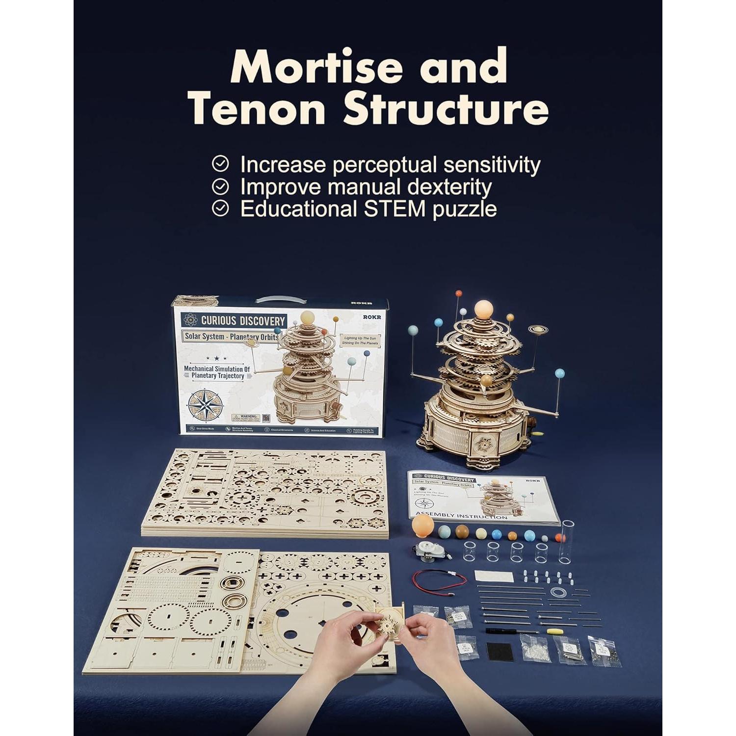 Rompecabezas 3D ROKR Sistema Solar - Kit de Madera para Adultos