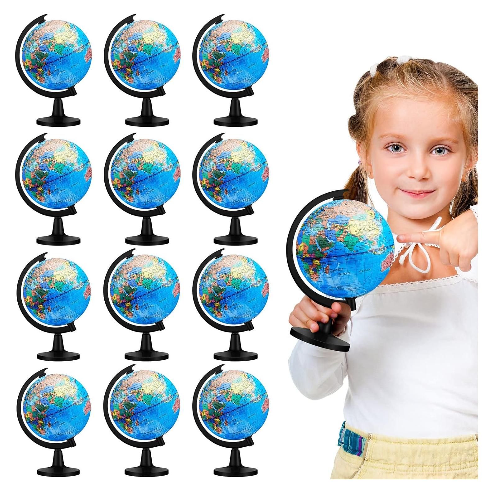 Globo Terráqueo 12 Pcs Meooeck 11.68 cm Educativo Decorativo