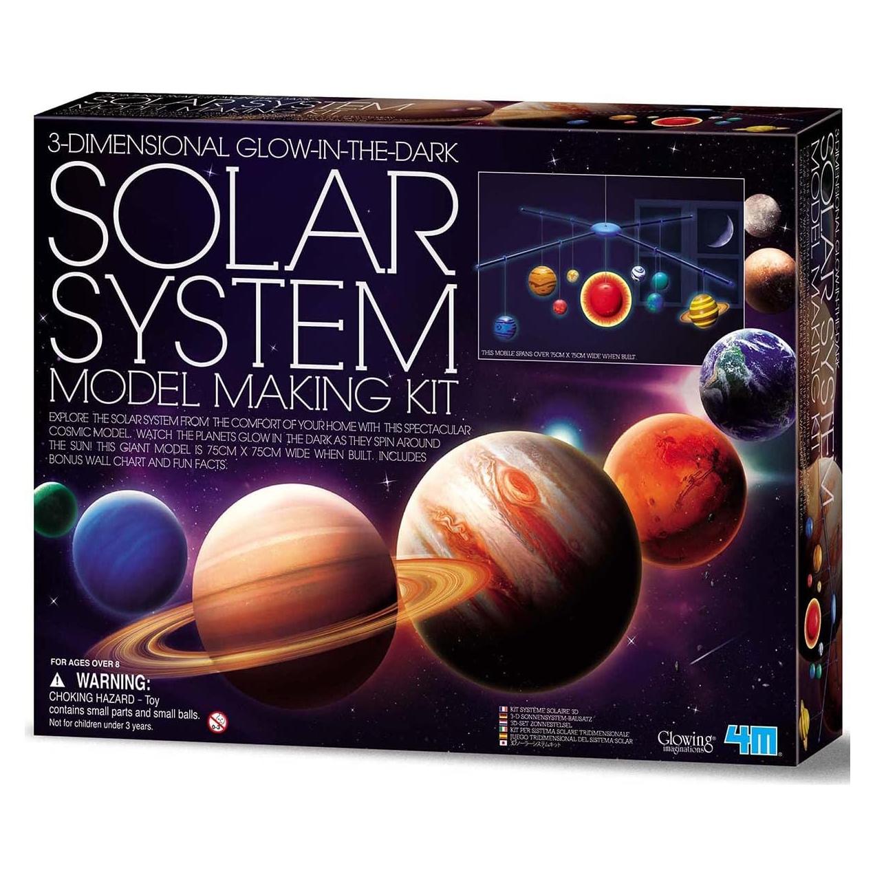 Kit Móvil del Sistema Solar 4M 3D Brilla en la Oscuridad