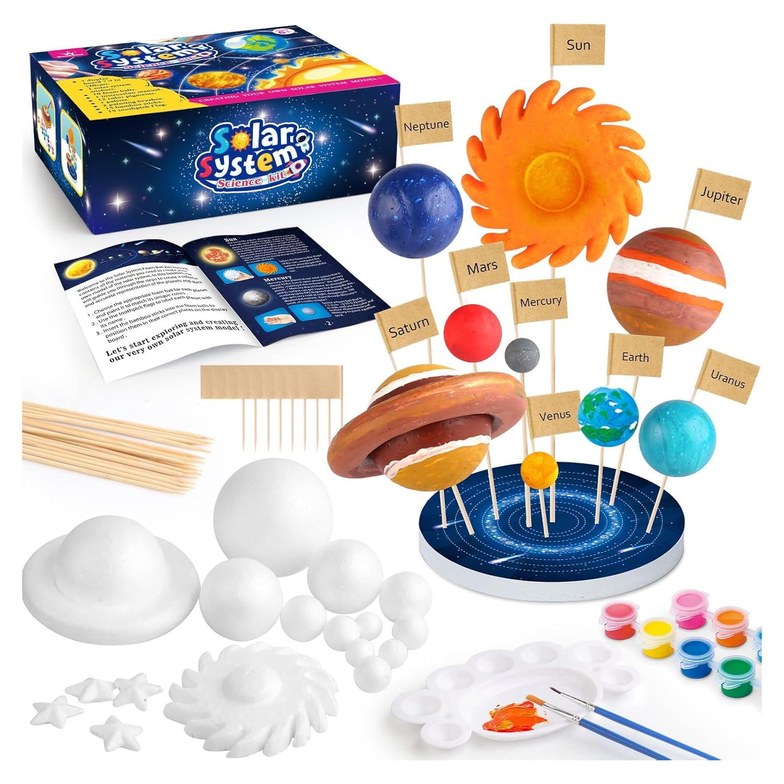 Kit de Proyecto del Sistema Solar Wookidel 64 Piezas para Niños