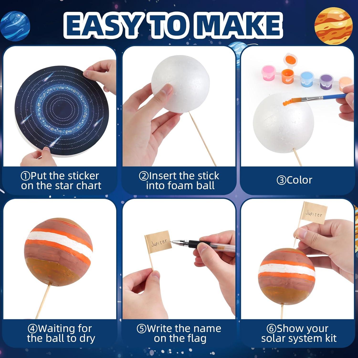 Kit de Proyecto del Sistema Solar Wookidel 64 Piezas para Niños