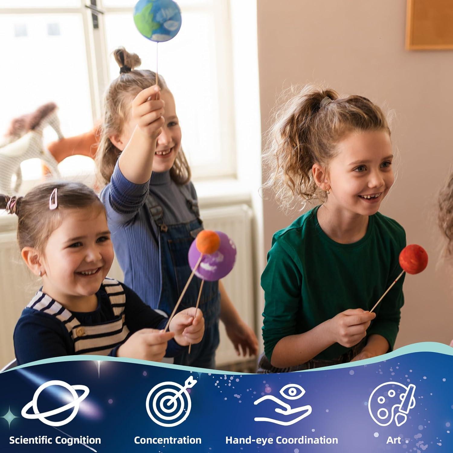 Kit de Proyecto del Sistema Solar Wookidel 64 Piezas para Niños