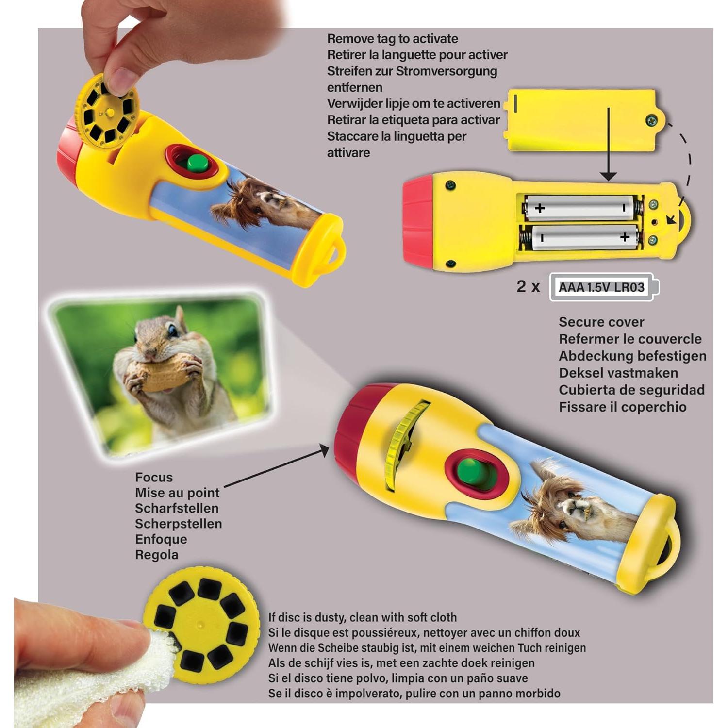 Linterna Proyector de Animales Brainstorm Toys - 24 Imágenes