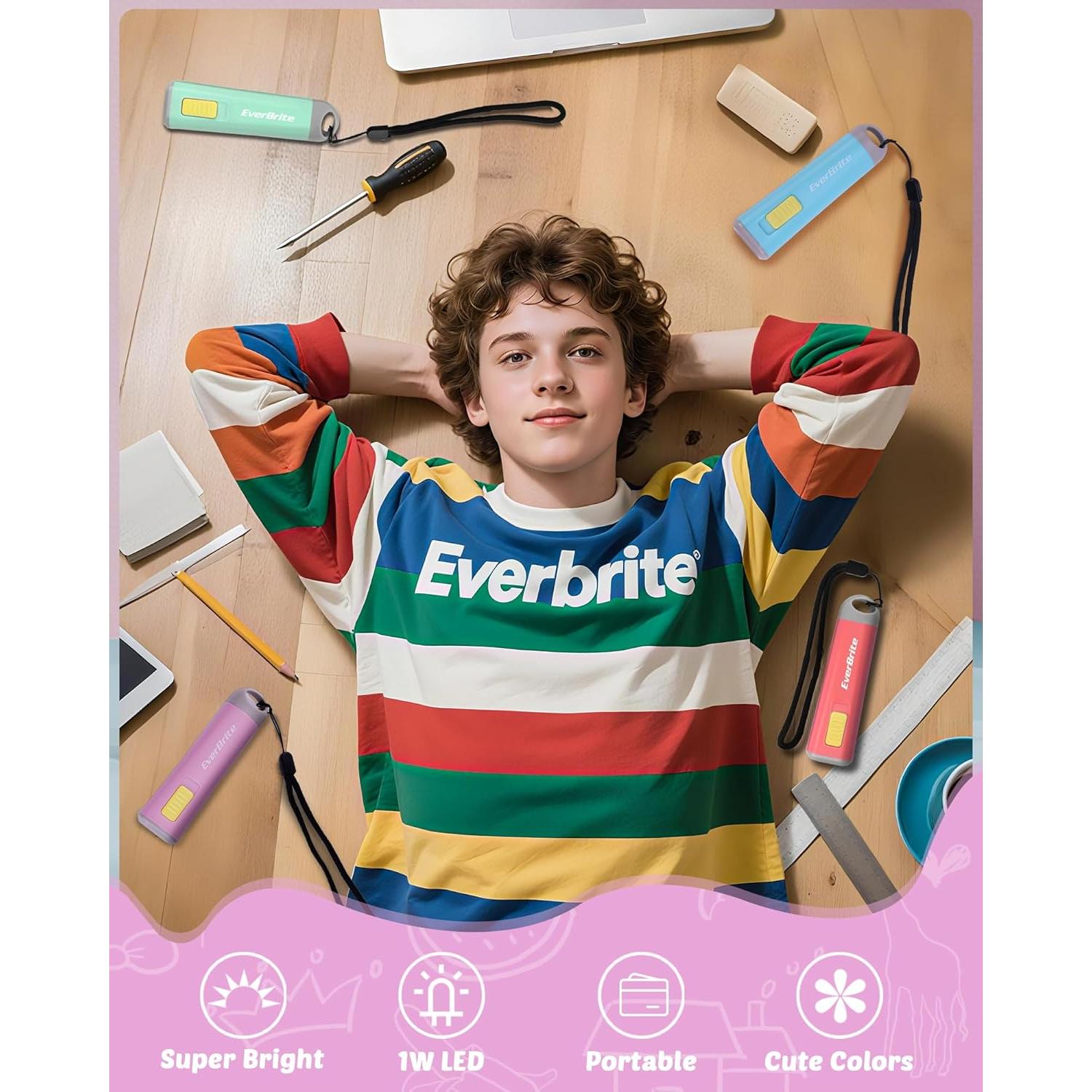 Linternas LED EverBrite Paquete de 4 Colores Variados