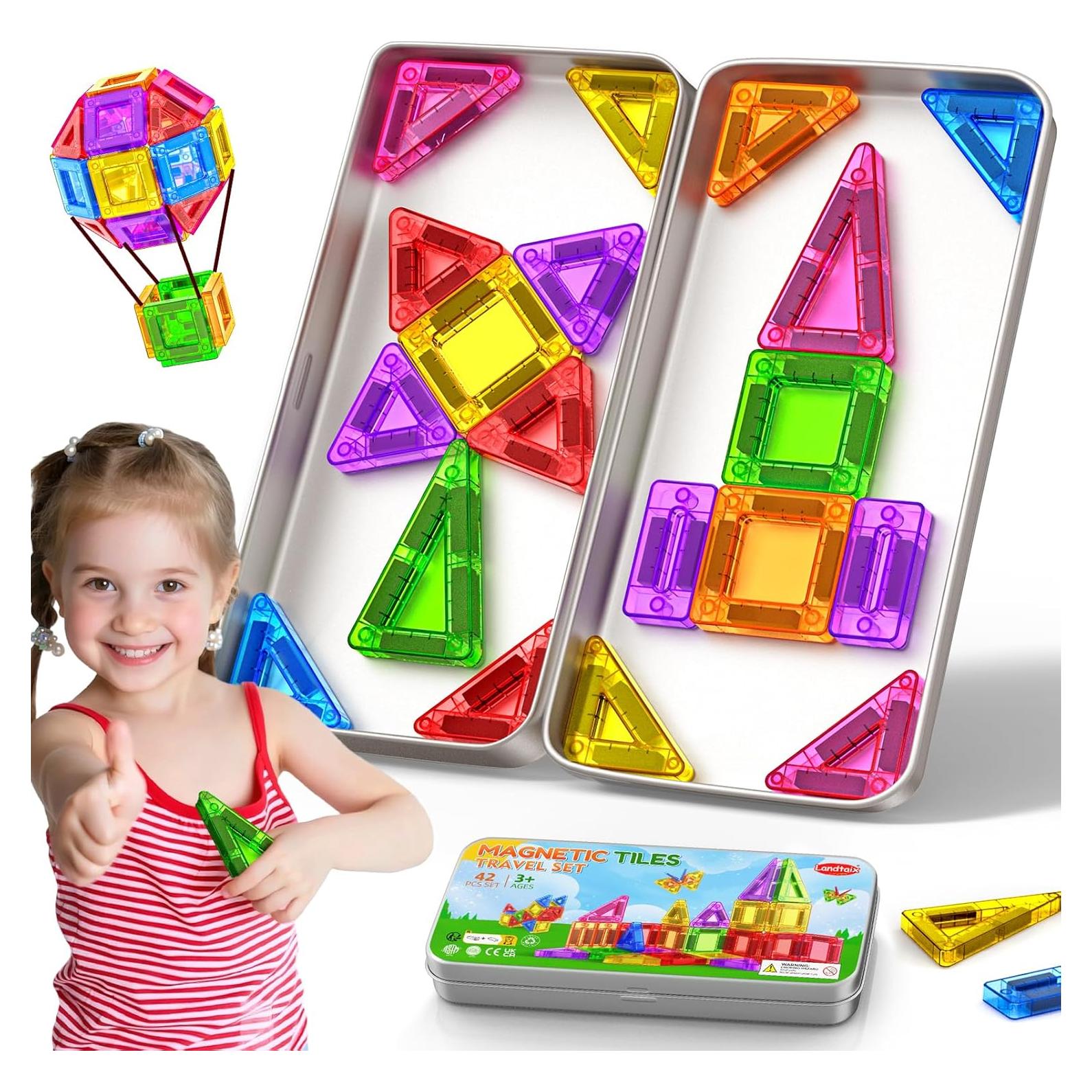 Mini Azulejos Magnéticos de Viaje Landtaix 42PCS Juguetes Educativos