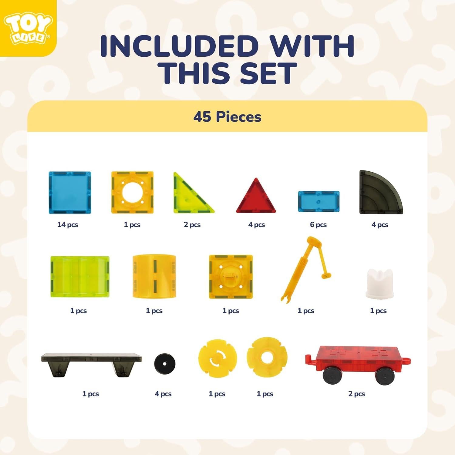 Azulejos Magnéticos TOY Life 45 Pcs Juguete Educativo 3 a 5 Años