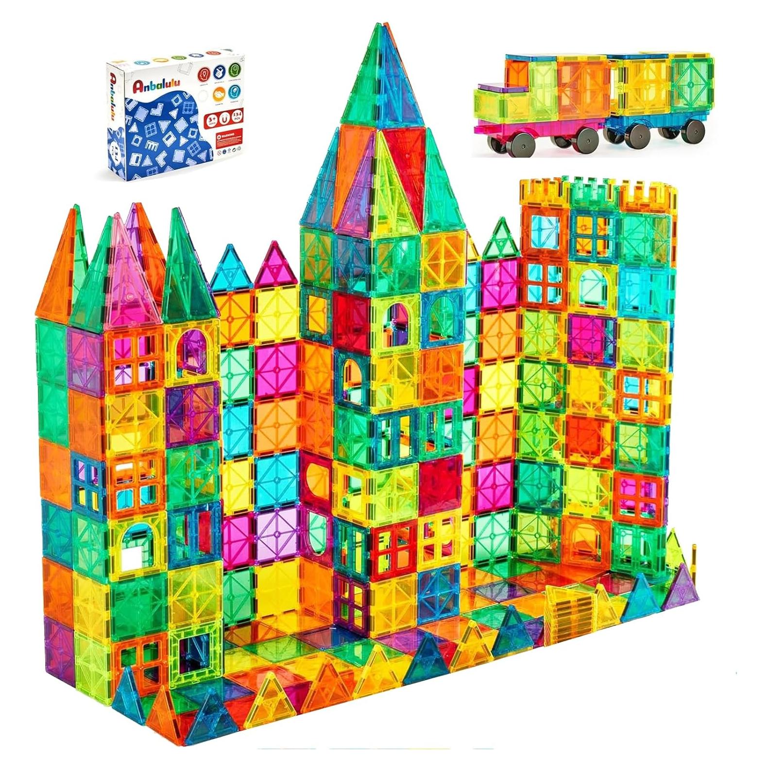 Juego de Azulejos Magnéticos Anbalulu 134 Piezas STEM 3D