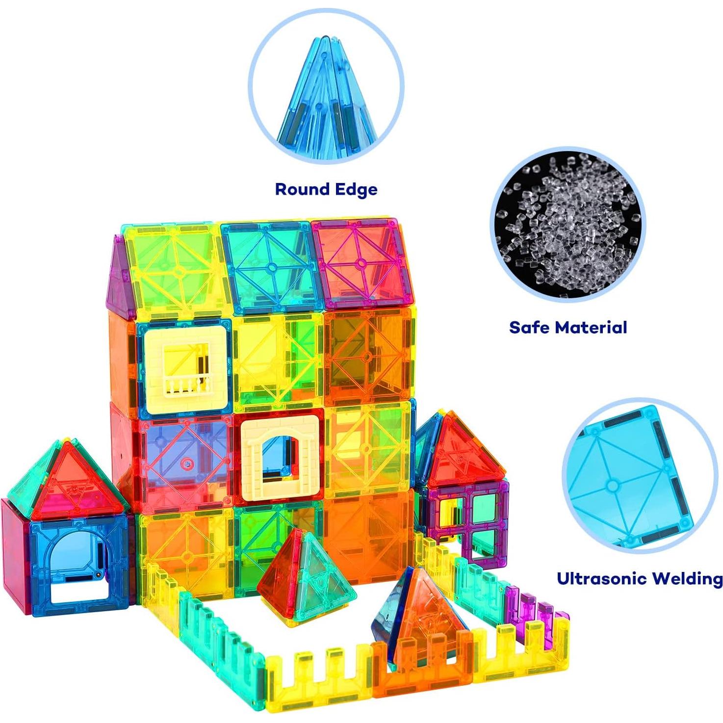 Juego de Azulejos Magnéticos Anbalulu 134 Piezas STEM 3D
