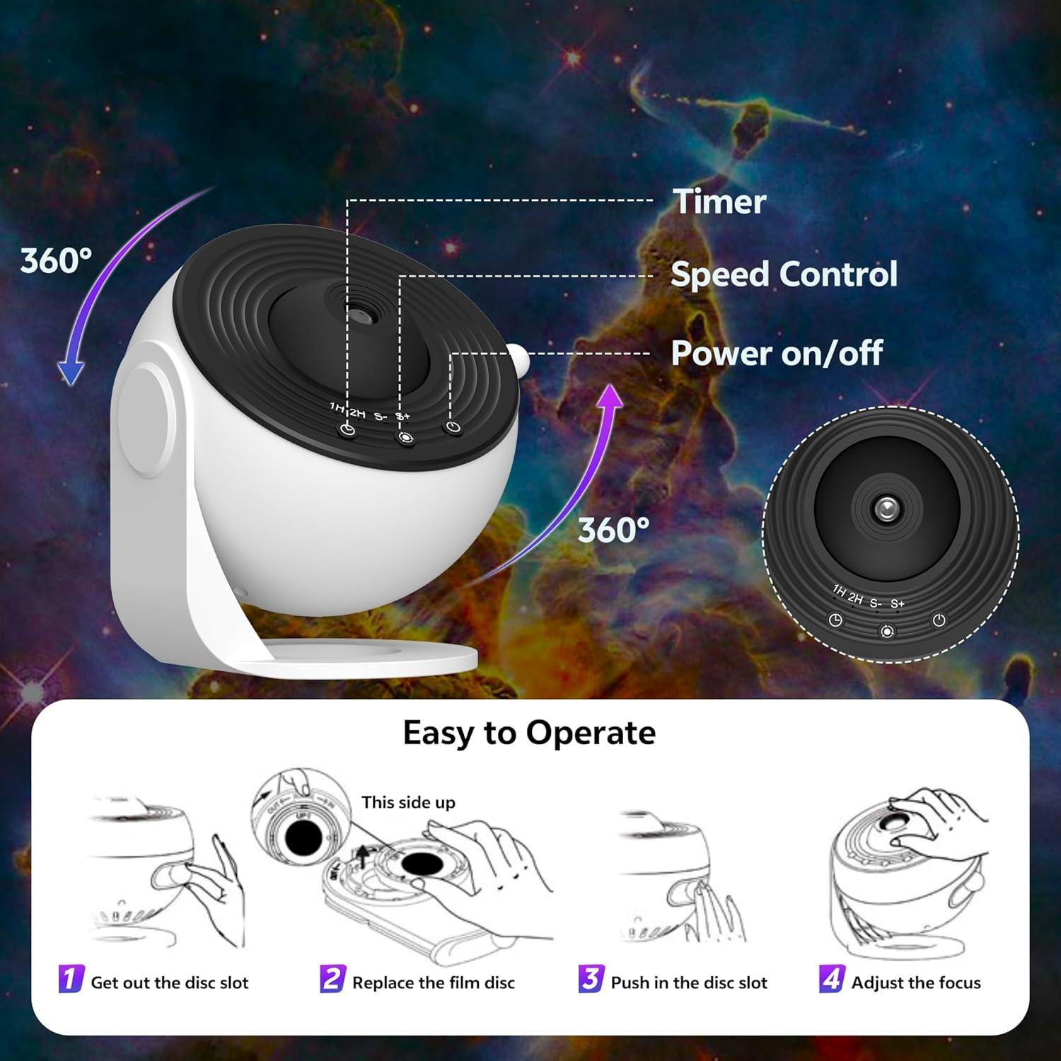 Proyector de Luz Nocturna YUTEAF Galaxy 13 en 1 - 10.8cm
