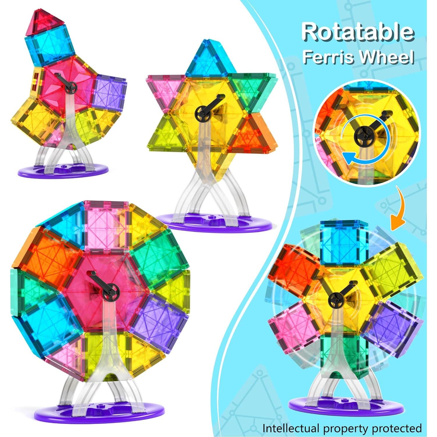 Juego de Bloques de Construcción Magnéticos Jasonwell 100 Piezas