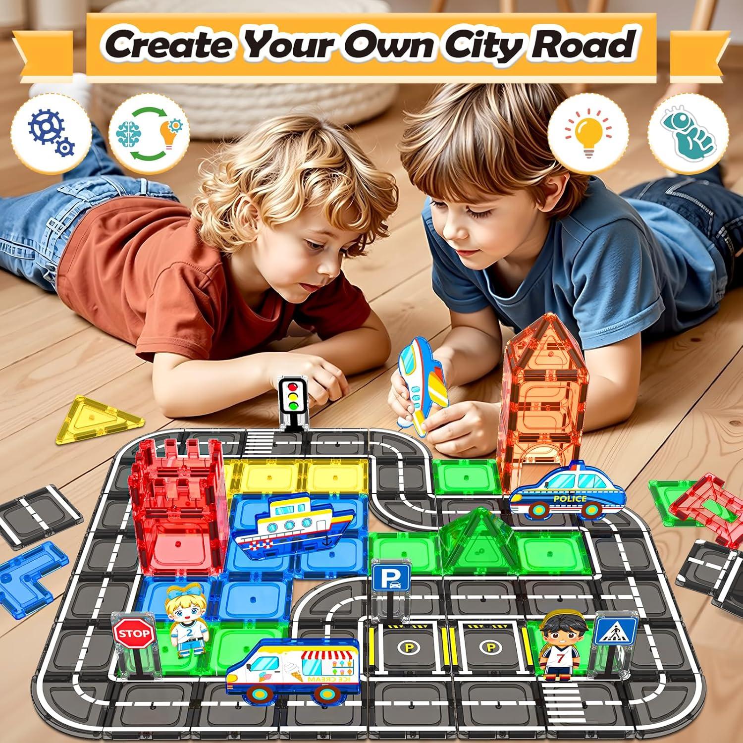 Juego de Pistas Magnéticas 104 PCS IGIVI para Niños 3+ Años