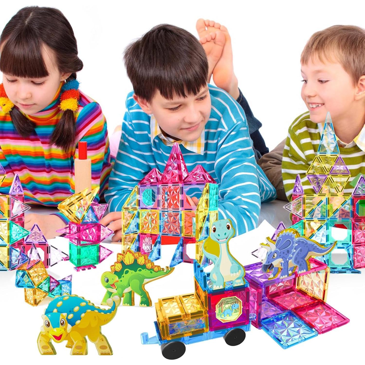 Juego de Bloques Magnéticos Jasonwell 110PCS para Niños 3+