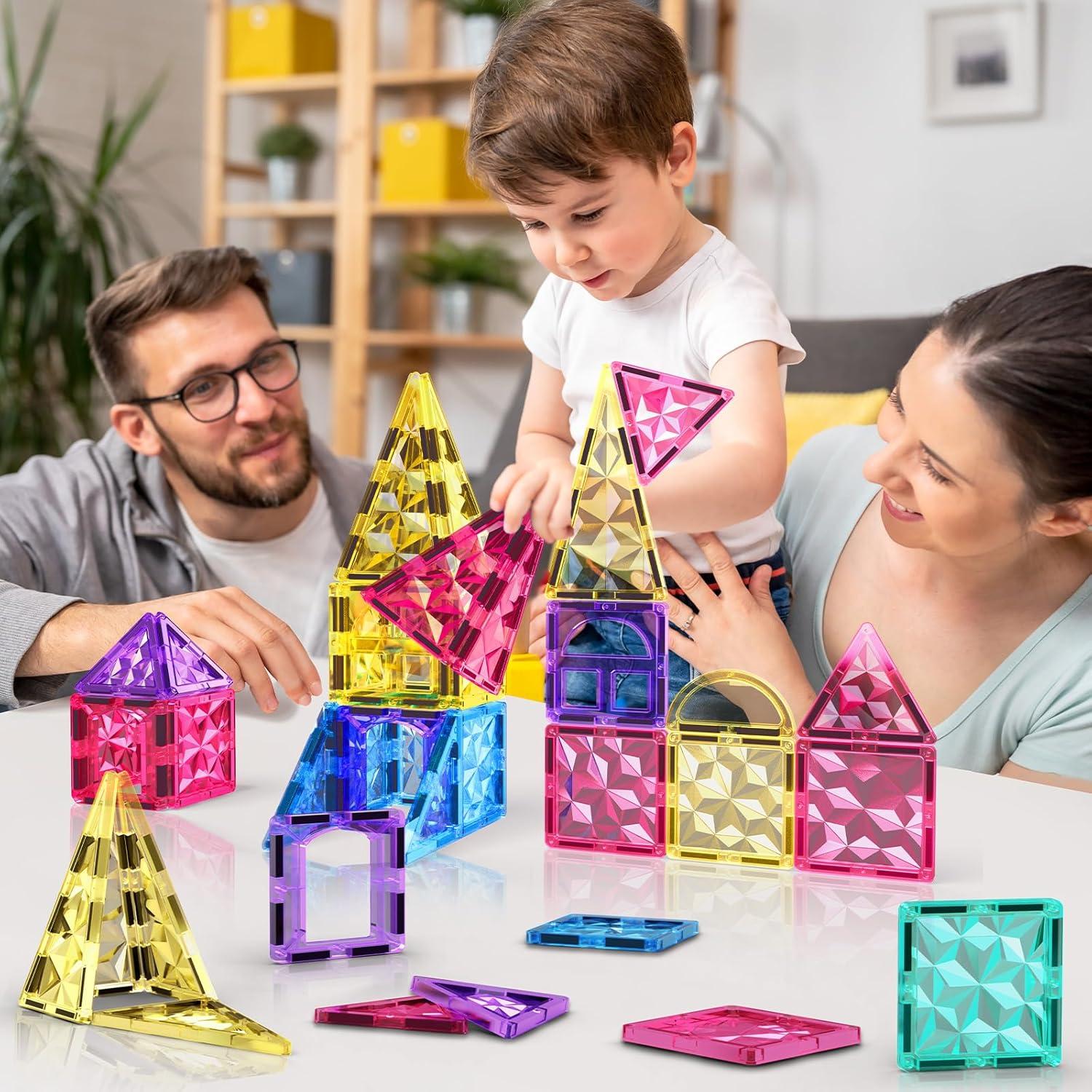 Juego de Bloques Magnéticos Jasonwell 110PCS para Niños 3+