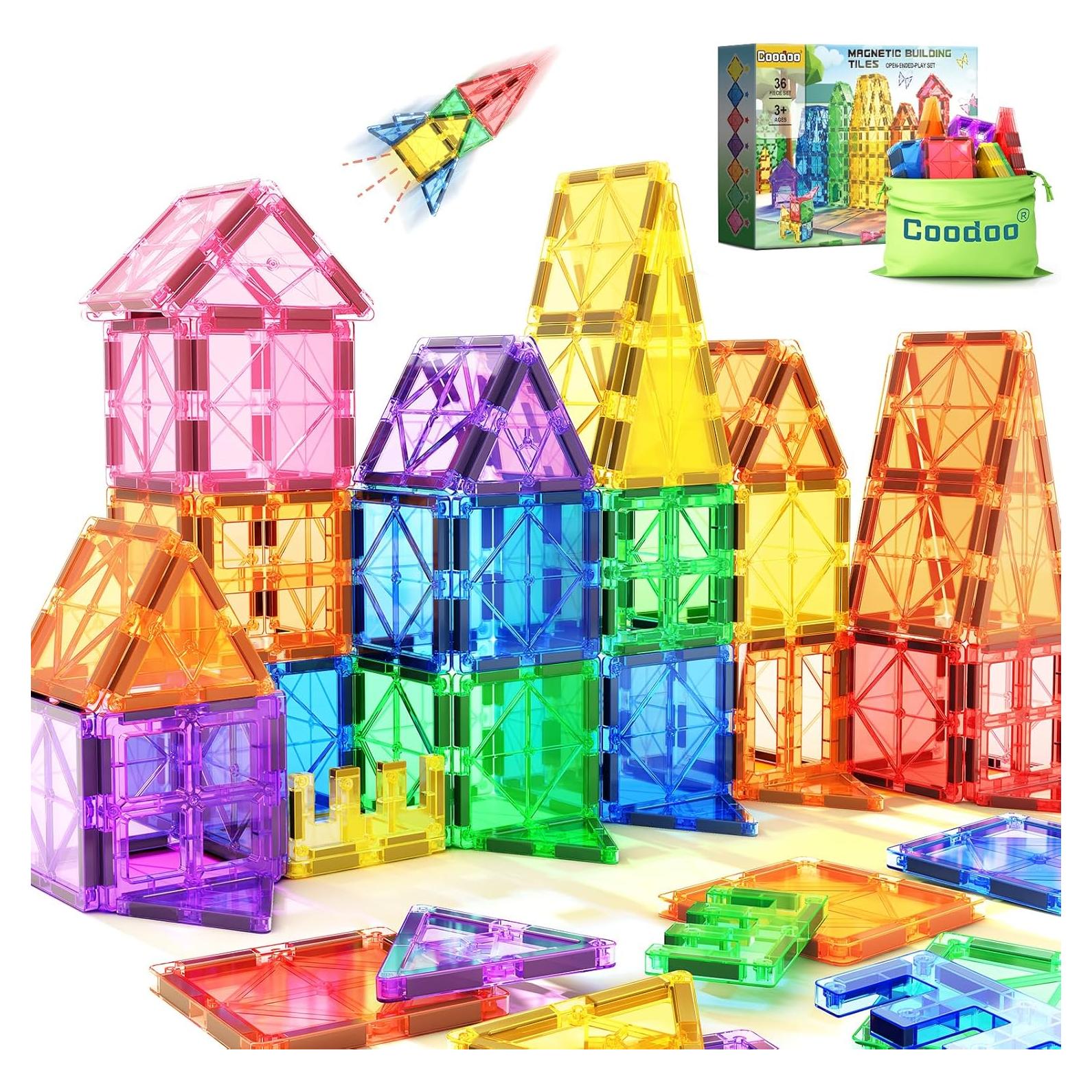 Juego de Azulejos Magnéticos Coodoo 36 Piezas para Niños 3+ Años