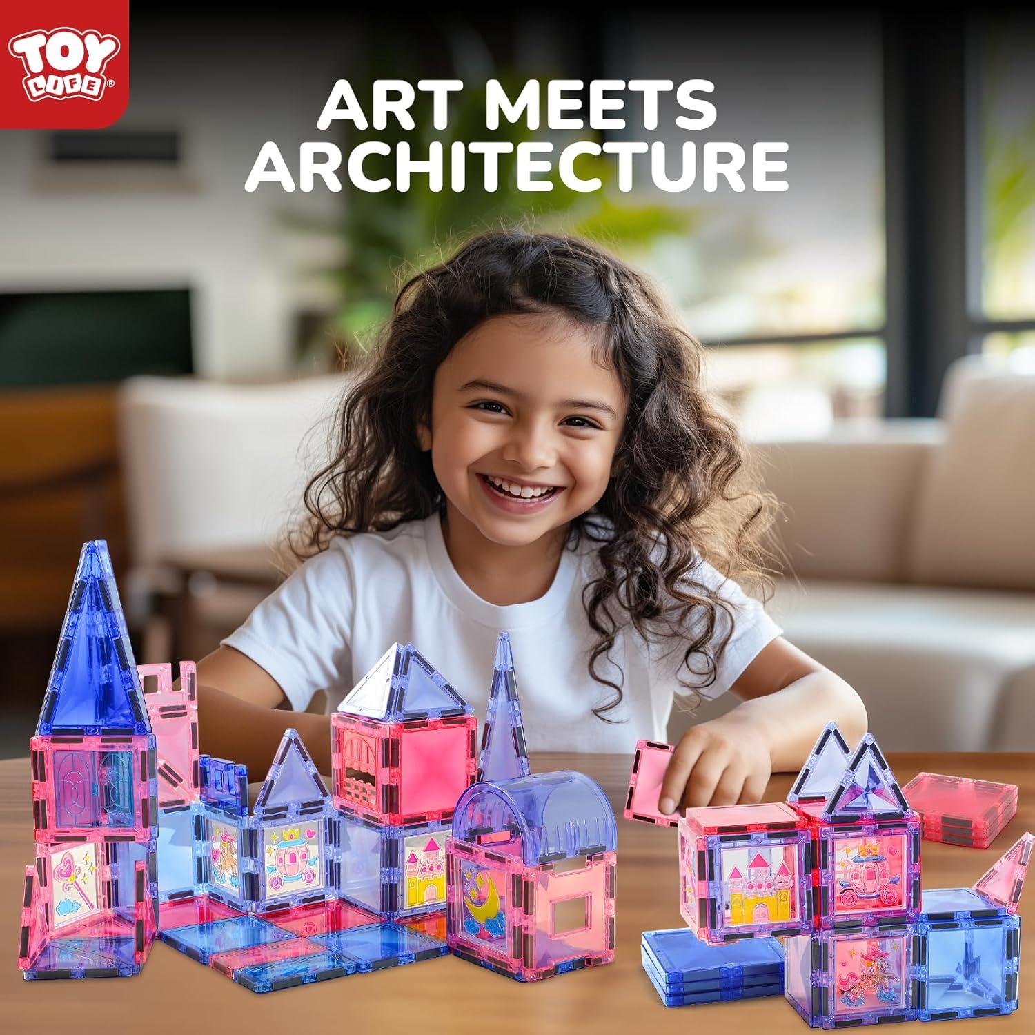 TOY Life Azulejos Magnéticos 68pcs Castillo Princesa Juguete