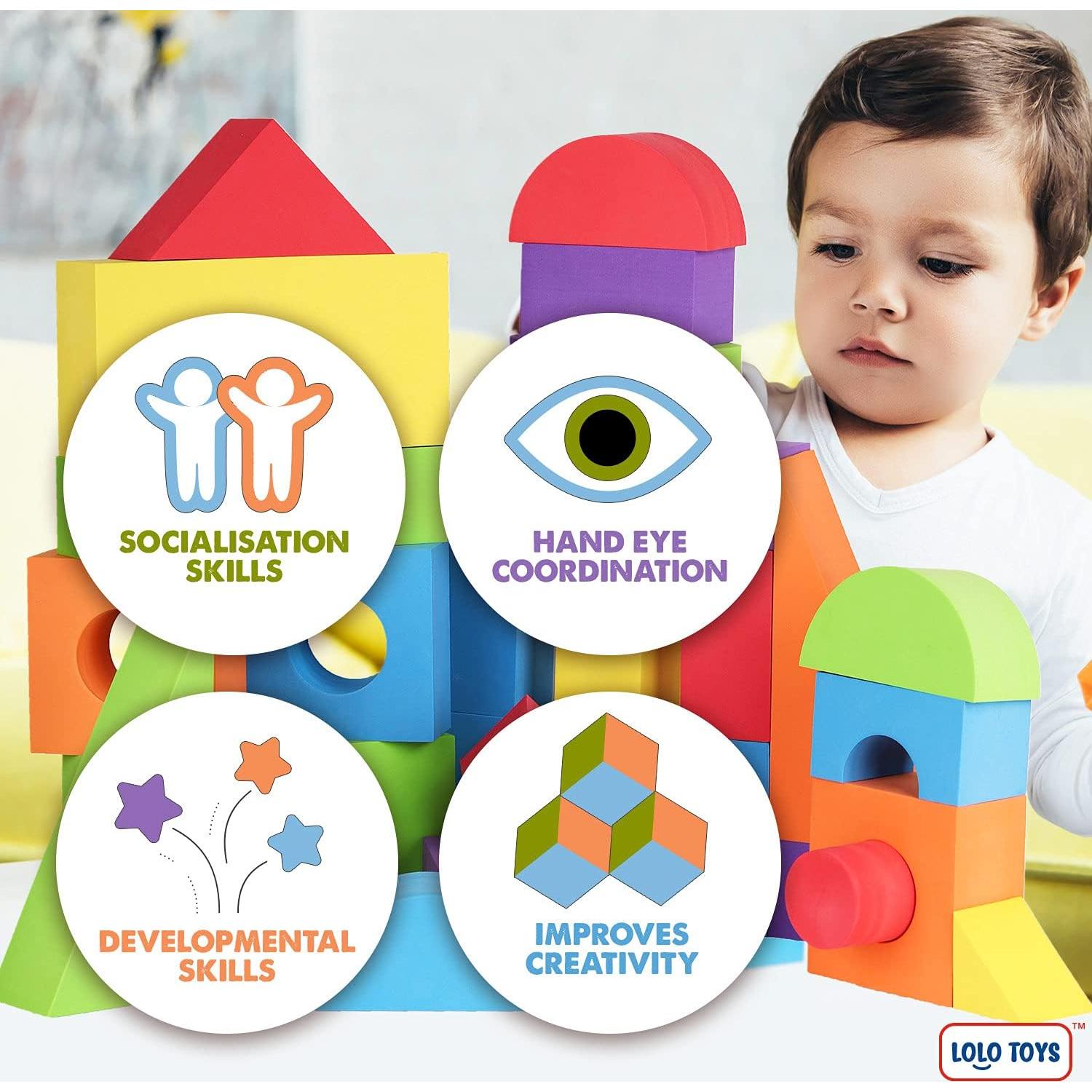 Bloques de Espuma Jumbo Lolo Toys 30 Piezas para Niños