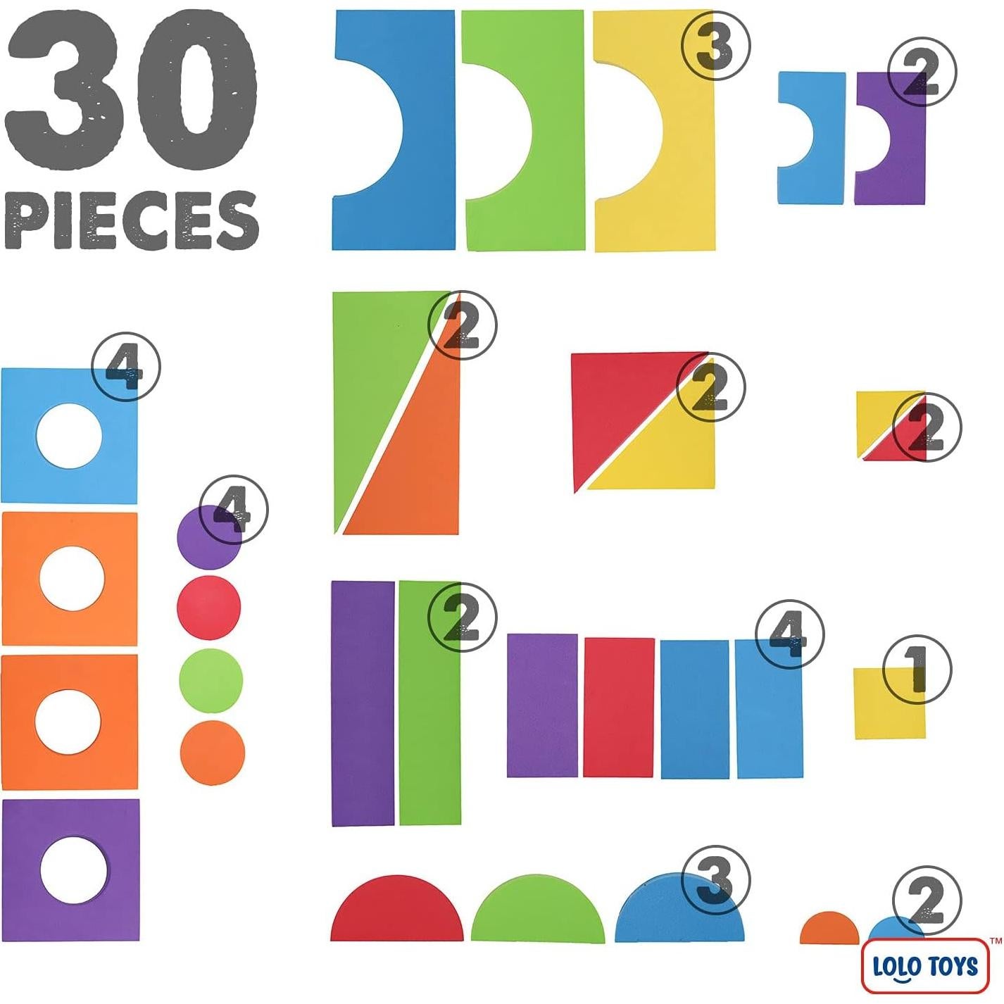 Bloques de Espuma Jumbo Lolo Toys 30 Piezas para Niños