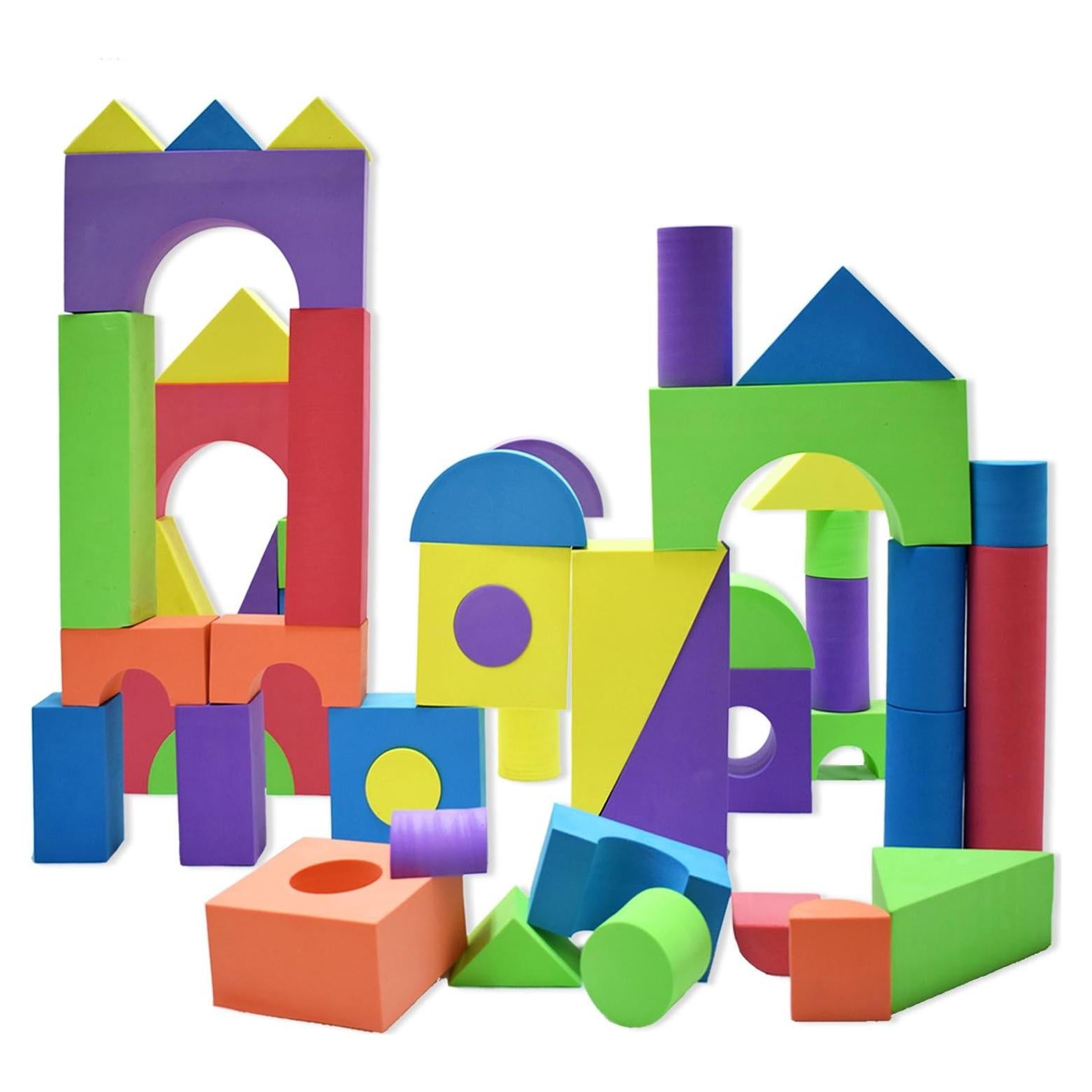 Bloques de Espuma Gigantes para Niños - 50 Piezas Impermeables