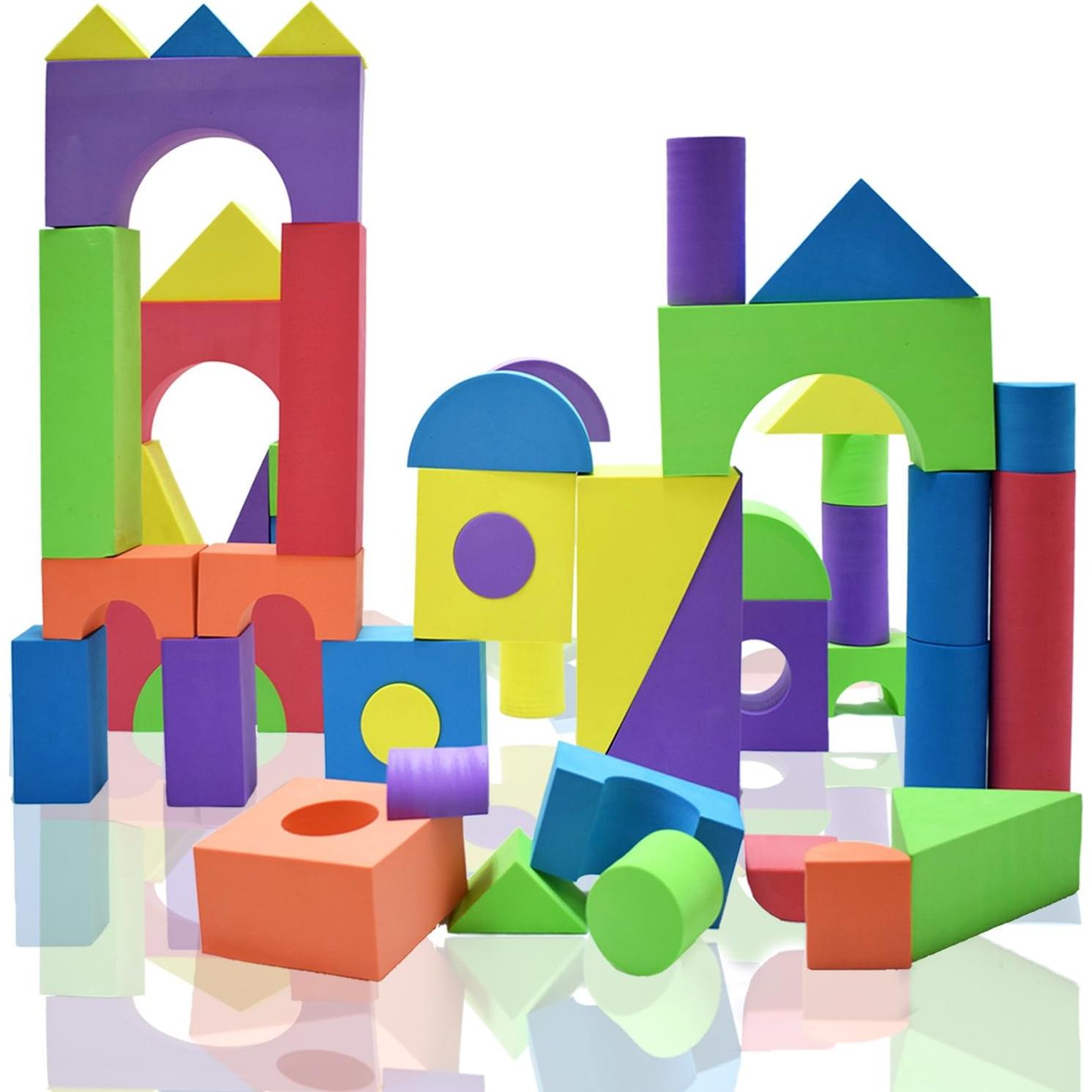 Bloques de Espuma Gigantes para Niños - 50 Piezas Impermeables